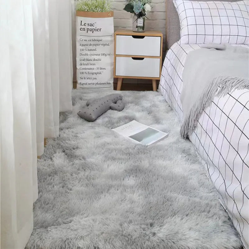 Plush Tie-Dyed Shag Rug - Non-Slip & Soft Fuzzy Area Carpet