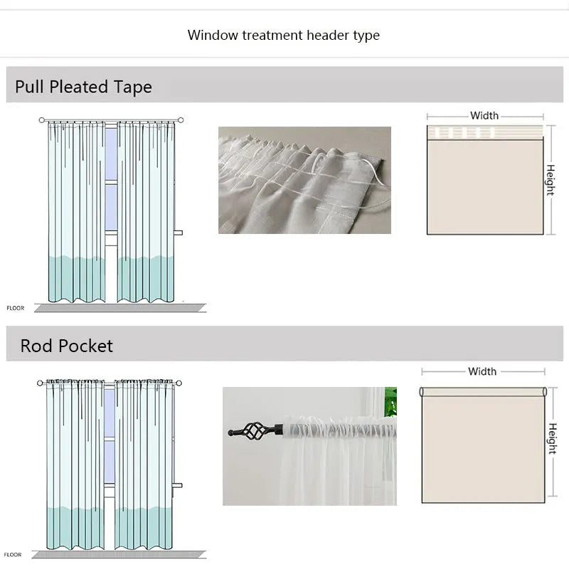 Modern White Tulle Sheer Curtains (Single Panel)