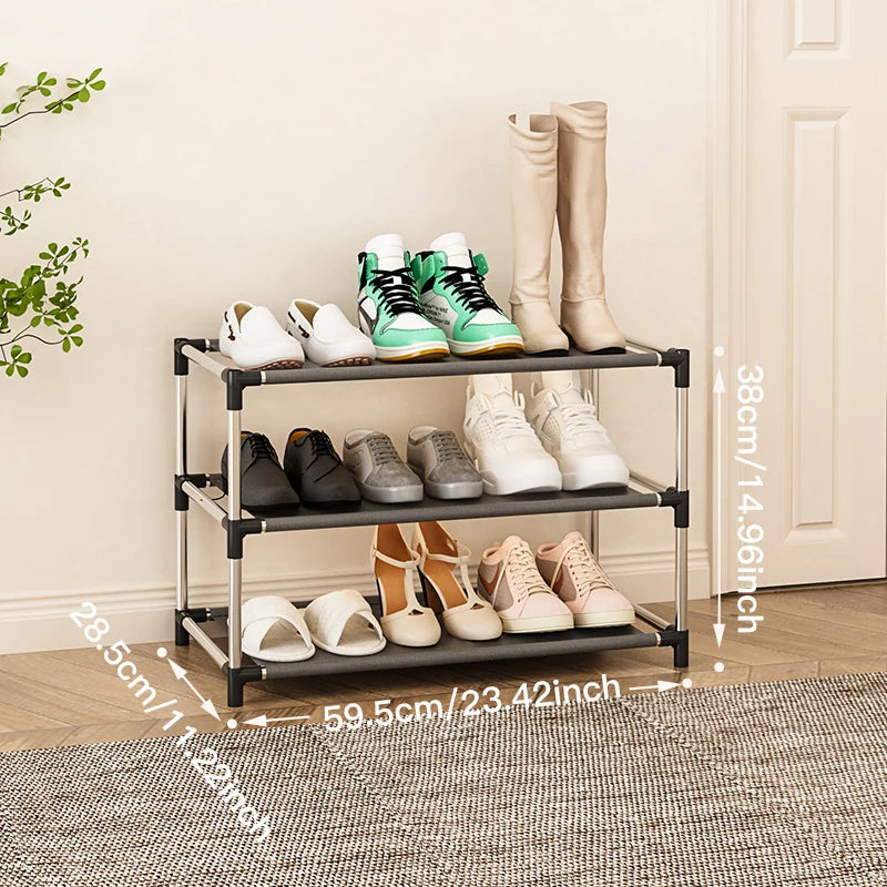 Black Metal Shoe Rack