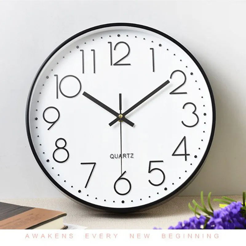 8" Non-Ticking Wall Clock