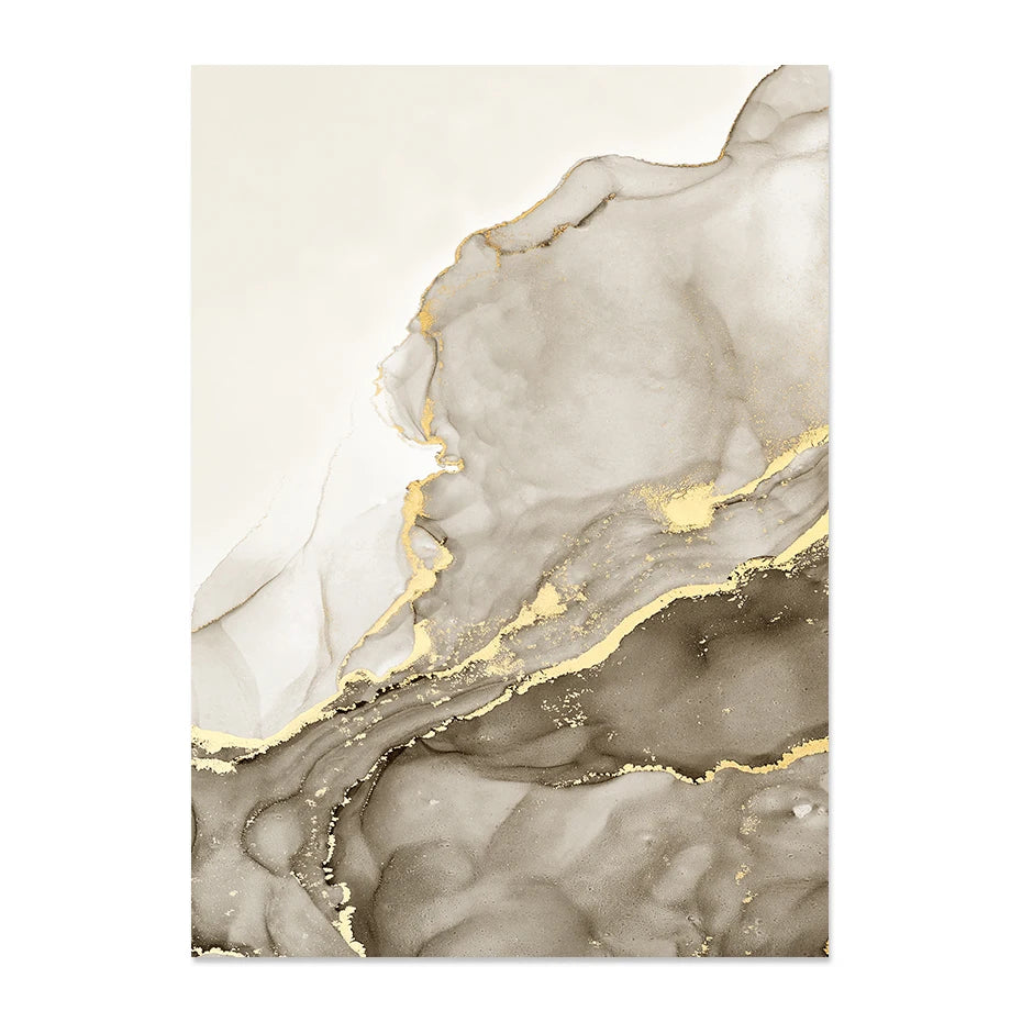 Modern Marble Abstract Canvas Wall Art (Frames Not Included)