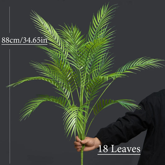 Large Artificial Palm Plants - 88cm, 18 Forks